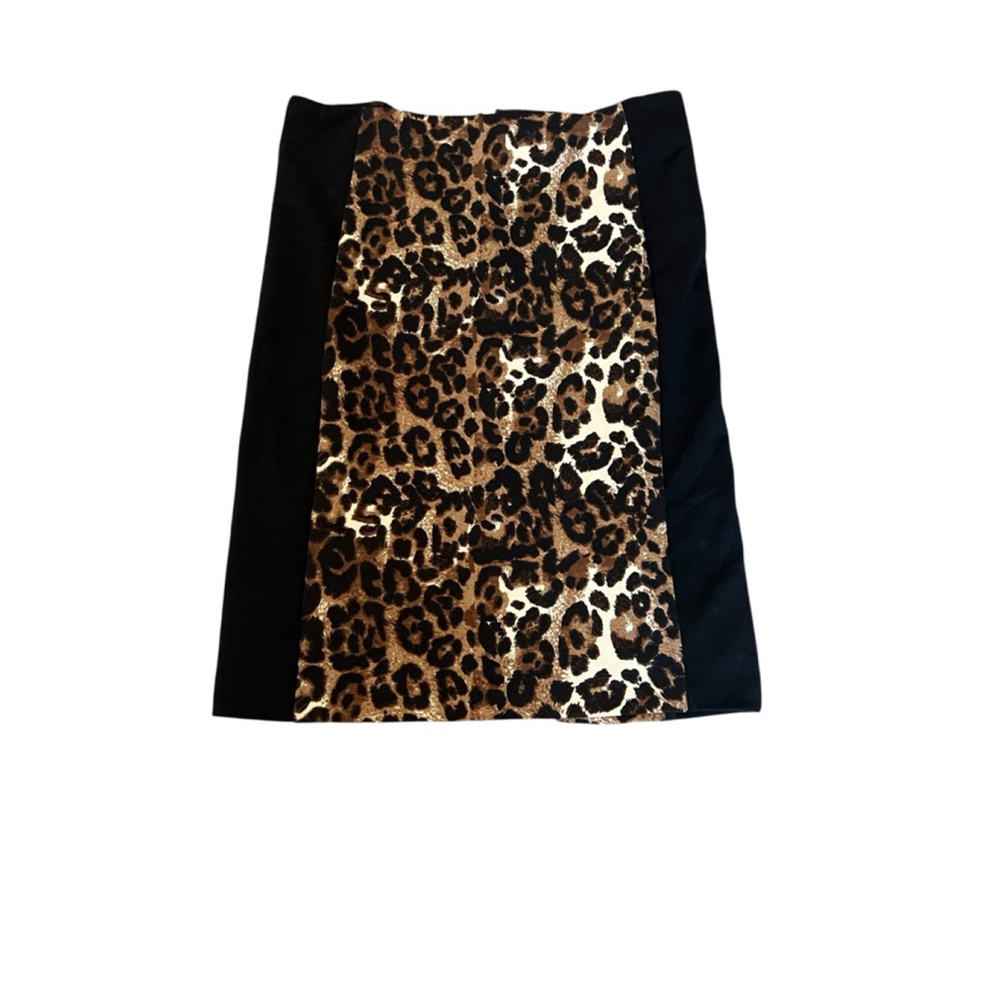 LINEA DOMANI New With Tags Women’s Pencil Skirt High Rise Leopard Print 4